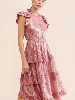 Ollari New York Orchid Midi Dress from Anthropologie